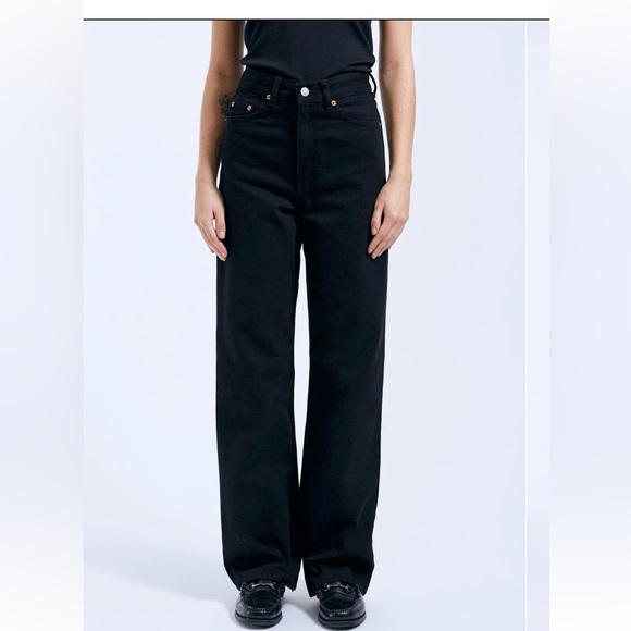 Dr. Denim Echo Black Wide Leg High Waisted Size 32/32 - Picture 1 of 14